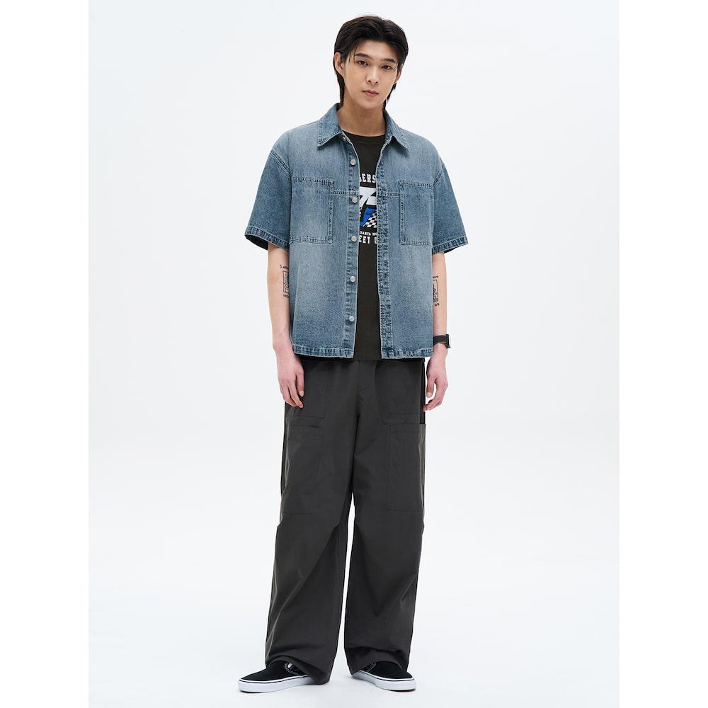 8SECONDS Cotton Open Pocket Elastic Waist Pants Ash