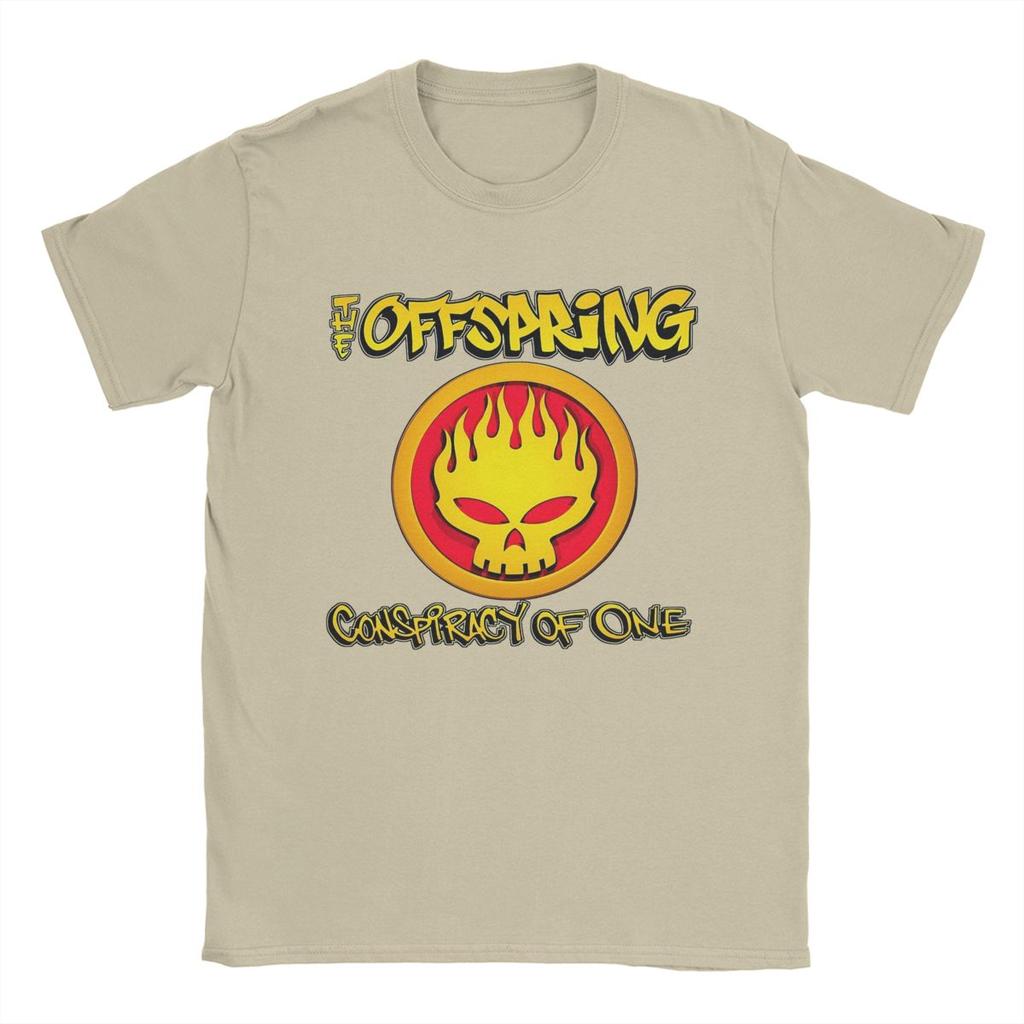 Мужские футболки The Offspring Novelty Pure Cotton Tee Shirt Short Sleeve T Shirts Crewneck Clothing Printing
