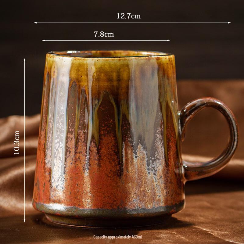 Керамическая кофейная кружка, покрытая глазурью печи Шанци