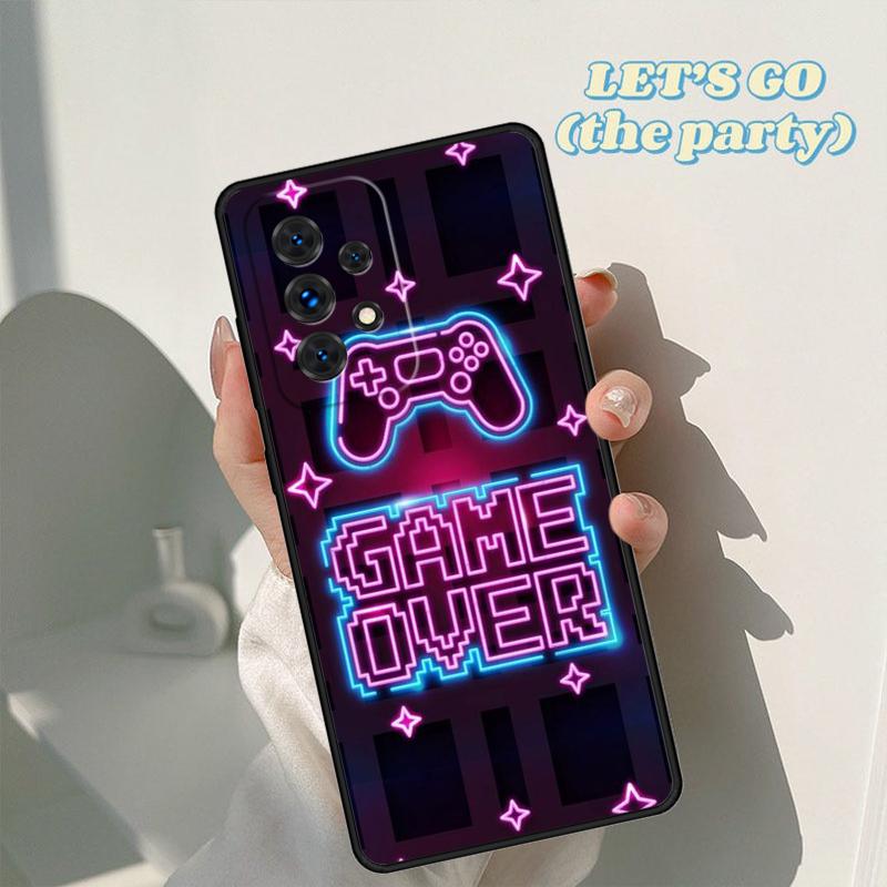 Неоновая игровая крышка для телефона Pixel Для Samsung Galaxy A42 A31 A40 A51 A71 A32 A80 A91 A52 A72 A73 A20e A21S A50 A70 A11 A12 Чехол