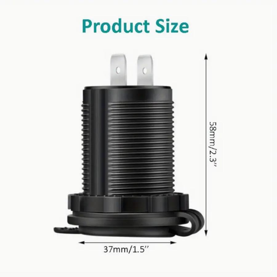 1 шт. 12-24 В гнездо прикуривателя, водонепроницаемый автомобильный лодочный мотоциклетный разветвитель питания адаптер розетки вилка прикуривателя