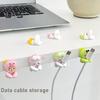 2Pcs Silicone Cable Organizers Multipurpose Wire Management Clips Cute Animal Design Adhesive Cord Holders
