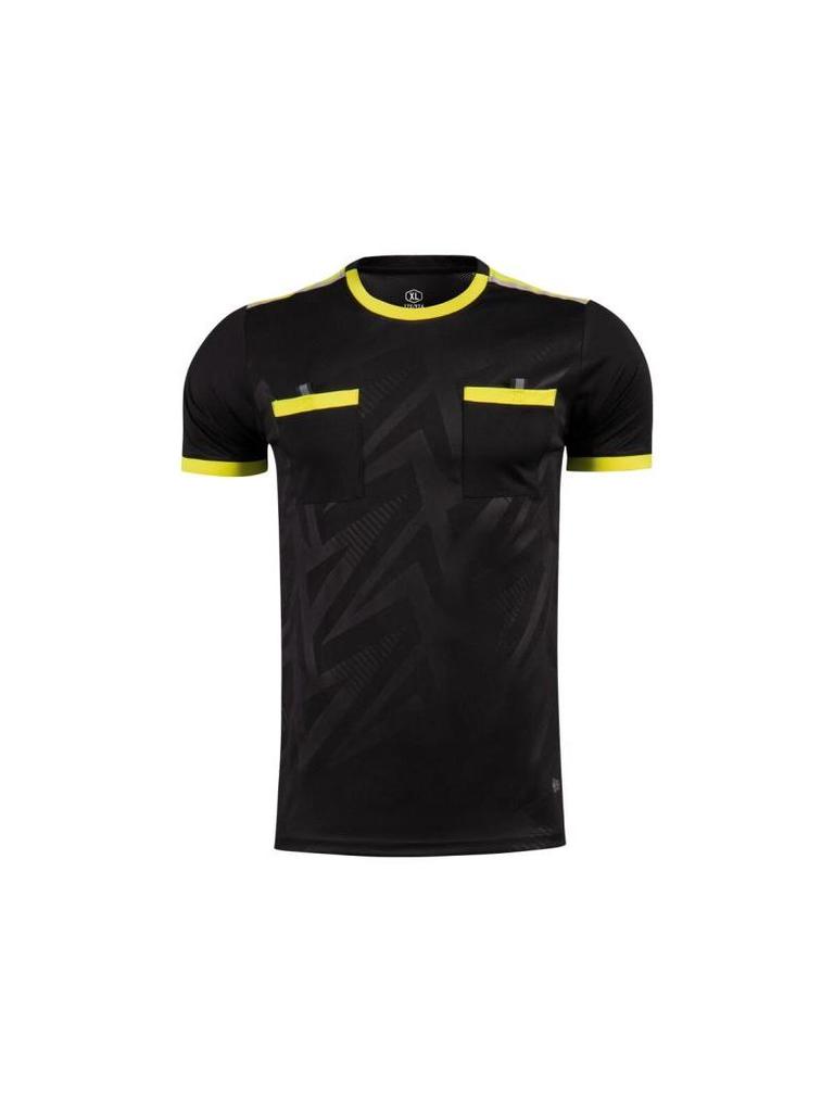 Breathable Adult Football Kit: Sweat-Wicking Jersey & Shorts Set with Short Sleeve Training Top Referee Uniform