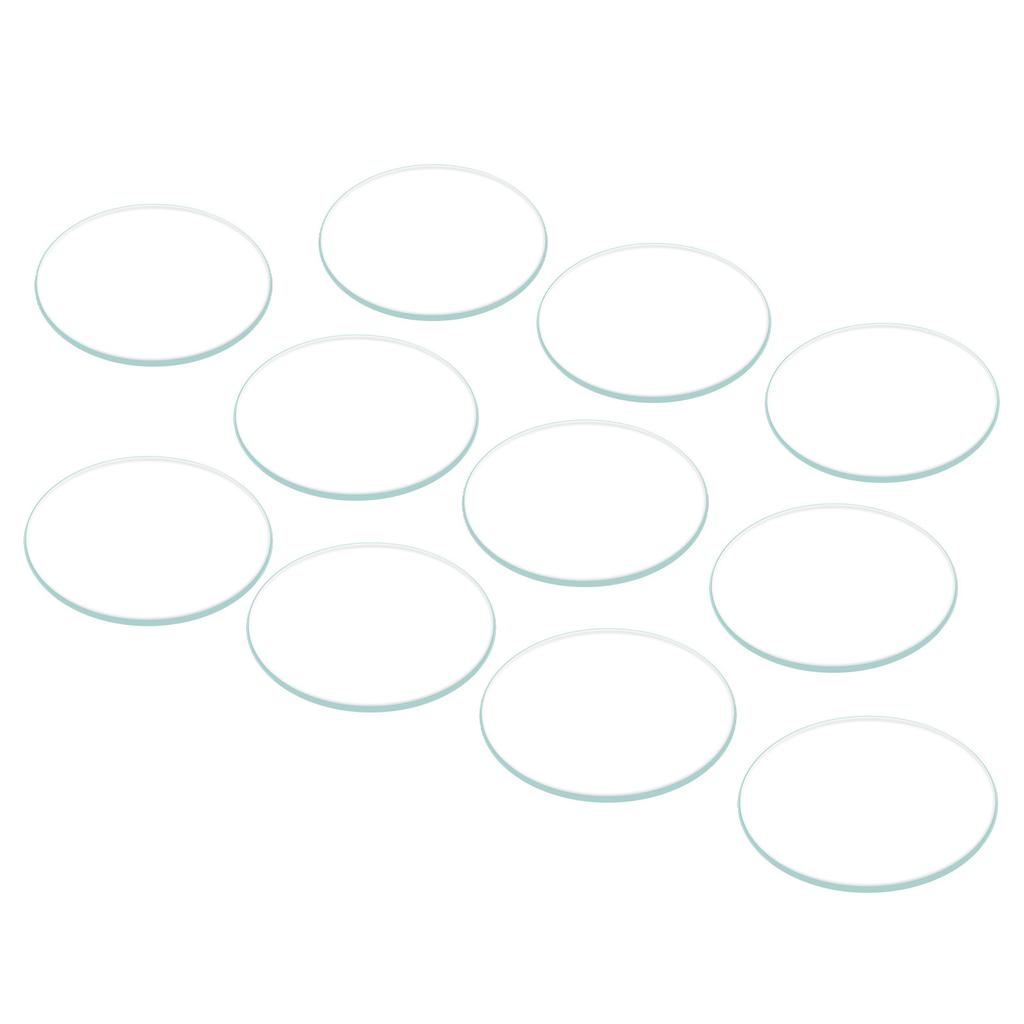 11Pcs Flat Watch Lens High Durability Easy Operation Small Size Professional Watch Glass Lens for