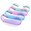 Plastic Nail Brushes Mix Color Nail Hand Scrubbing Cleaning Brush Dust Cleaner Nail Art Manicure Soft Remover Tools