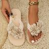 New Large Platform Flip-flops Solid Color Flower Fashion Retro Flip-flops