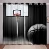Basketball Curtains ideal ideal for Bedroom Living Room 3D Ball Court Window Opening Treatments Decorative Sports Theme Drapes Competitive Curtain
