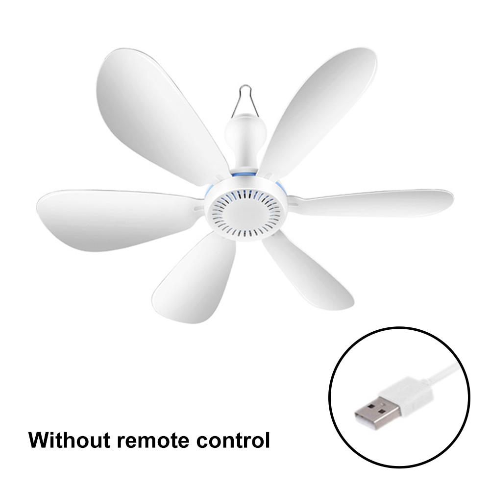Потолочный вентилятор с зарядкой через USB, бытовой бесшумный вентилятор с сильным ветром, 6-лопастной потолочный вентилятор с дистанционным управлением для пикника, кемпинга
