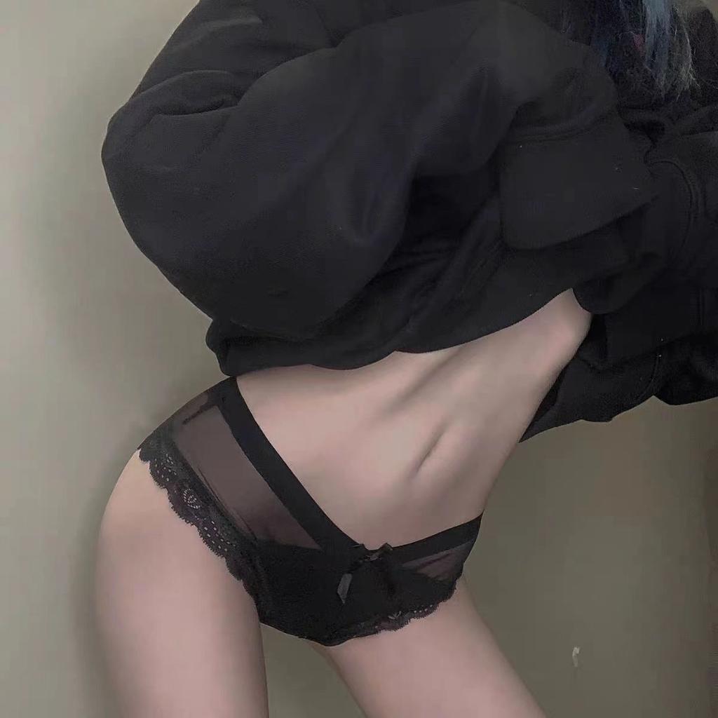 Japanese Sexy Low-waist Girl Lace Cotton Crotch Seamless Transparent Underwear