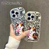 Чехол для телефона: 2D плоский дизайн, подходящий для защитного чехла iPhone 18 17 16 15 14 13 Pro, стиль для пары, кот с тремя цветами, подарок на Рождество и Хэллоуин