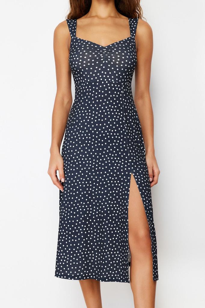 Women's Style Dress Black Plain Knitted Dress