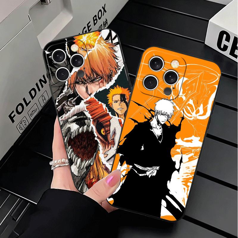 Мягкий чехол для телефона Bleach Kurosaki Ichigo для iPhone 16 16E 17 Air 15 Pro Max 14 Plus 13 Mini 11 12 7 Черная задняя крышка