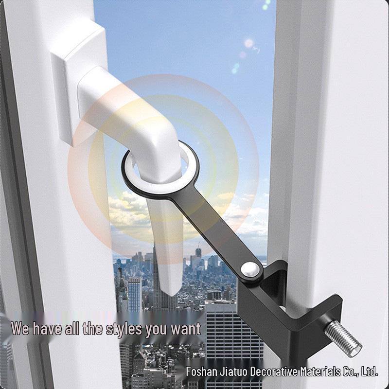 Outward Opening Window Windproof Support Rod & Child Safety Lock with Micro Ventilation Feature