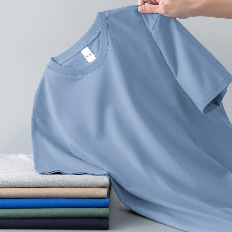 Мужская летняя модная белая повседневная свободная футболка с коротким рукавом