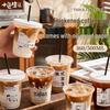 360 мл прозрачные одноразовые пластиковые стаканчики с крышками