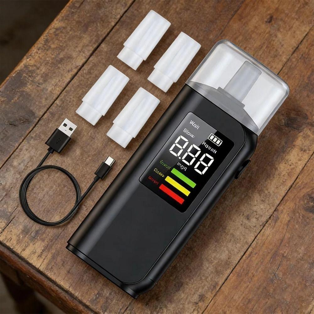 Accuracy Breathalyzer Analyzer LED Digital Display Portable Blow Breathalyzer Universal