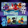 Halloween Small Particle Building Blocks Cross Border Pumpkin Lantern Elf Skeleton Boy Toy Children'S Gift Night Light