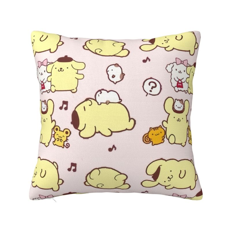Индивидуальные наволочки Sanrio Pompompurin для дивана, Кавайные мультяшные, Современные наволочки для подушек, Мягкие наволочки