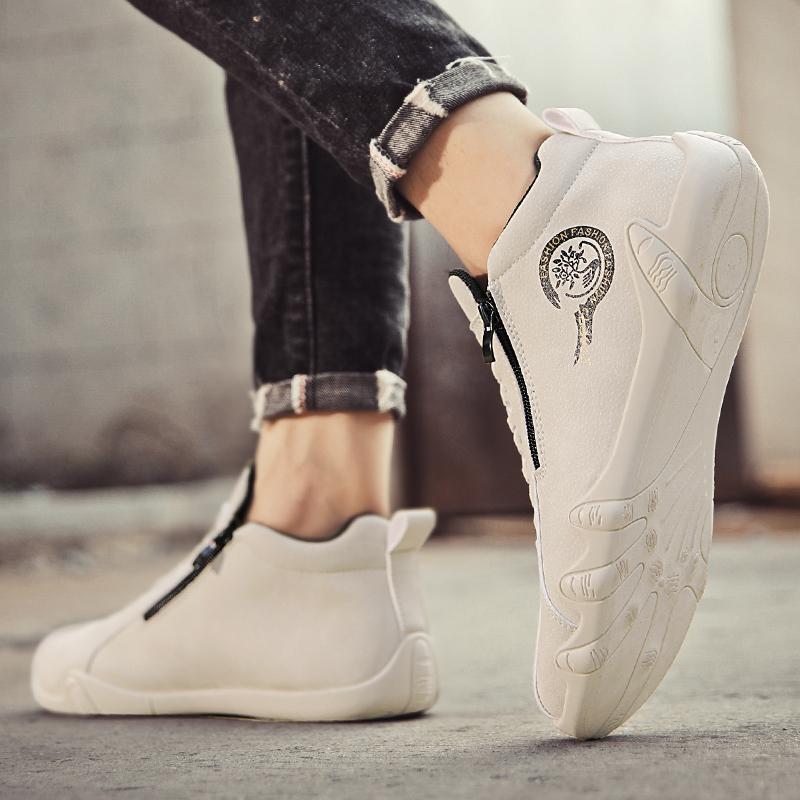 Сплошные мужские туфли для вождения, весна и осень, новый стиль, дышащая мужская обувь в горошек, кроссовки, деловая обувь, рабочая обувь, зимняя мужская обувь