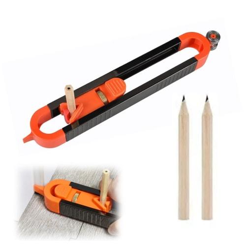 Latikaly Scribing Ruler, Irregular Shape Woodworking Measuring Gauge, Contour Gauge with Lock, Adjustable Precision, Profile Measuring Gauge, Contour
