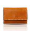 Greol Genuine Leather Business Card Pass Card Tochigi Brown Men's Holder, Case, Case, Leather,