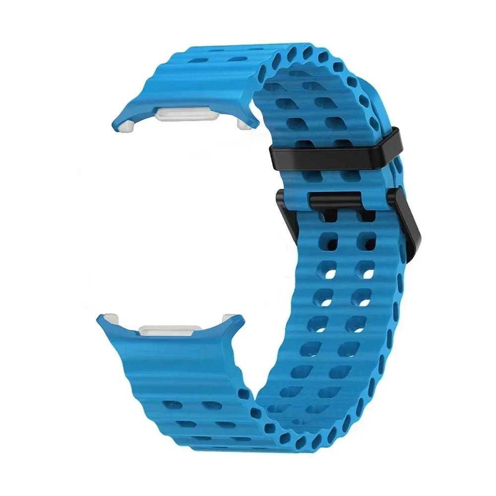 НОВЫЙ Морской Силиконовый Ремешок Для Samsung watch 7 ultra 47мм Браслет Без Зазоров Спортивный Двухцветный Ремешок для Galaxy ultra ремешки