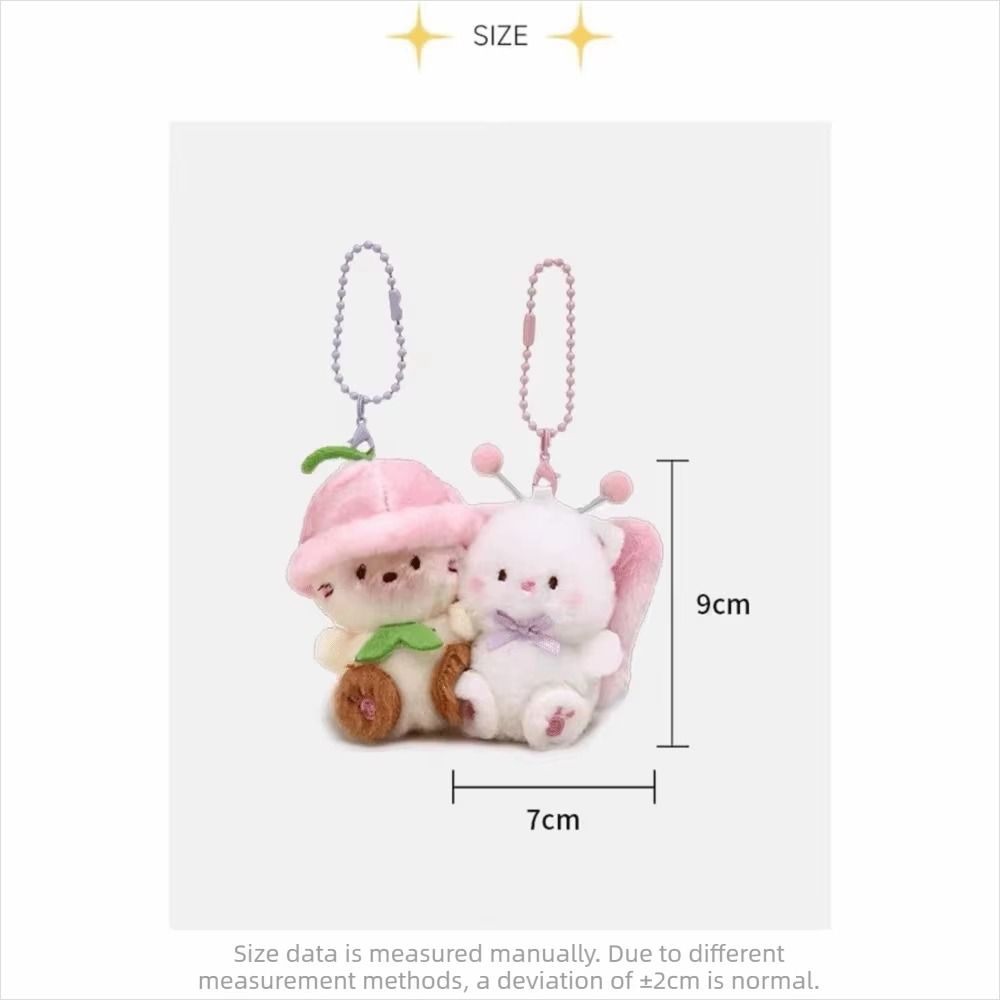 Bag Charms Magnetic Couple Pendant Bee Rabbit Plush Keychains Flower Fairy Keychains Backpack