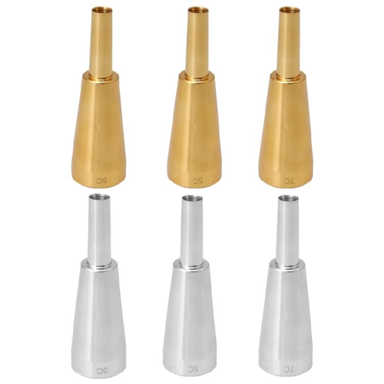 Professional 3.0C/5C/7C Plated Trumpet Mouthpiece Trumpet Nozzle Stainless Steel Trumpet Mouthpiece Small Trumpet Nozzle