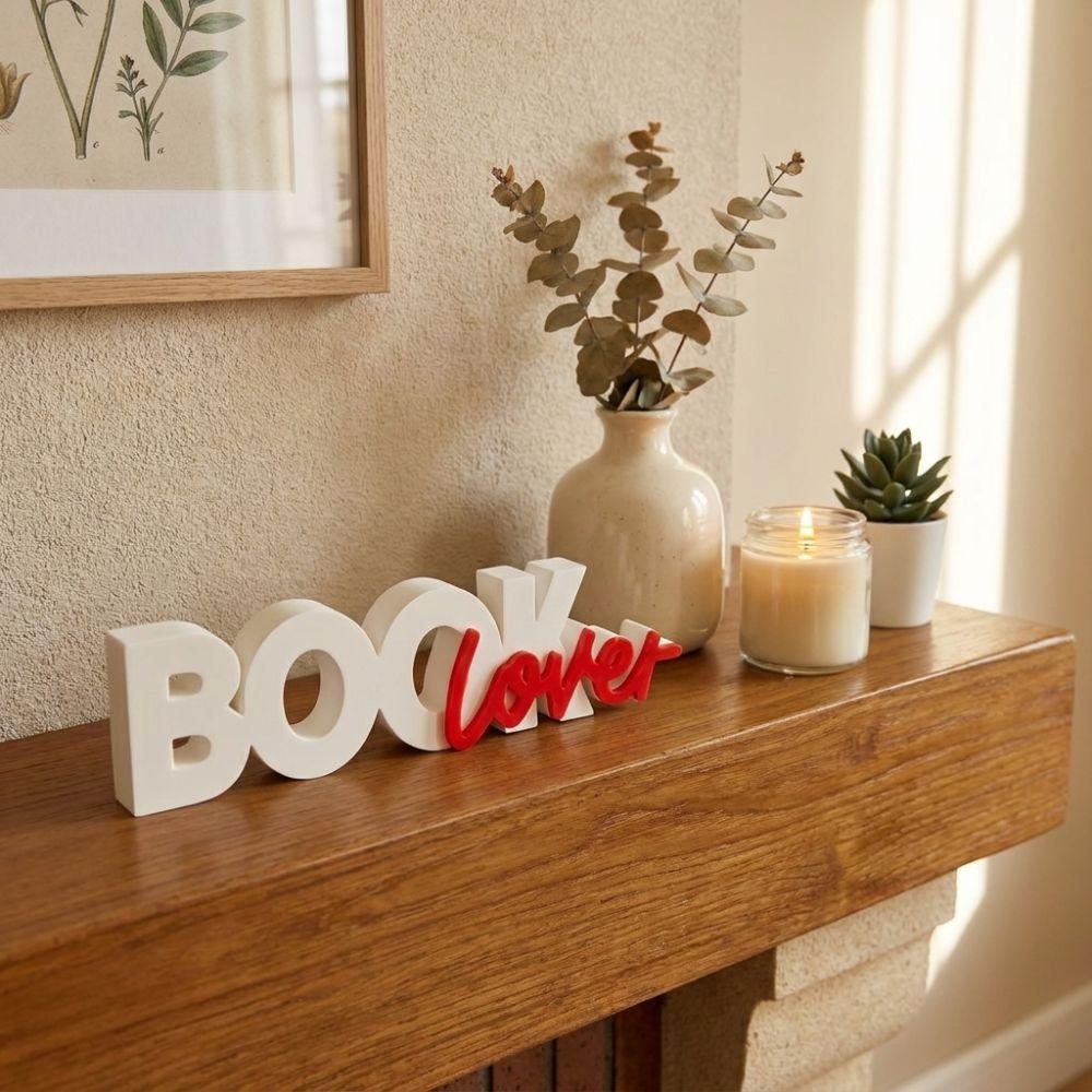 Plastic Minimal Book Desk Figurine Literary Reading Themed Study Literary Desk Craft Office Desk