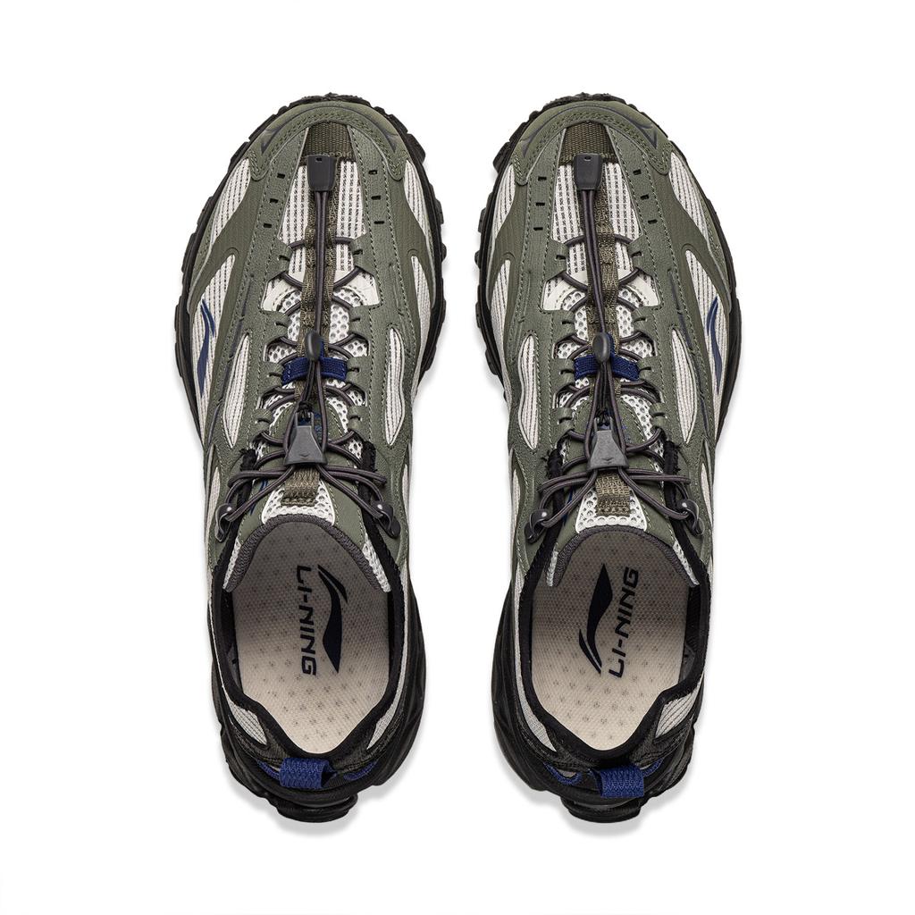 Li Ning Fuyiao 2.0 Trail V3 Спортивные Удобные Амортизирующие Износостойкие Низкие Повседневные Беговые Кроссовки Мужские кроссовки Белый Зеленый ARXW021-5