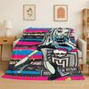 Мультяшное одеяло Monster High Draculaura Вампир, мягкое фланелевое плед, уютное одеяло для кровати, дивана, дивана, спальни, гостиной, пикника