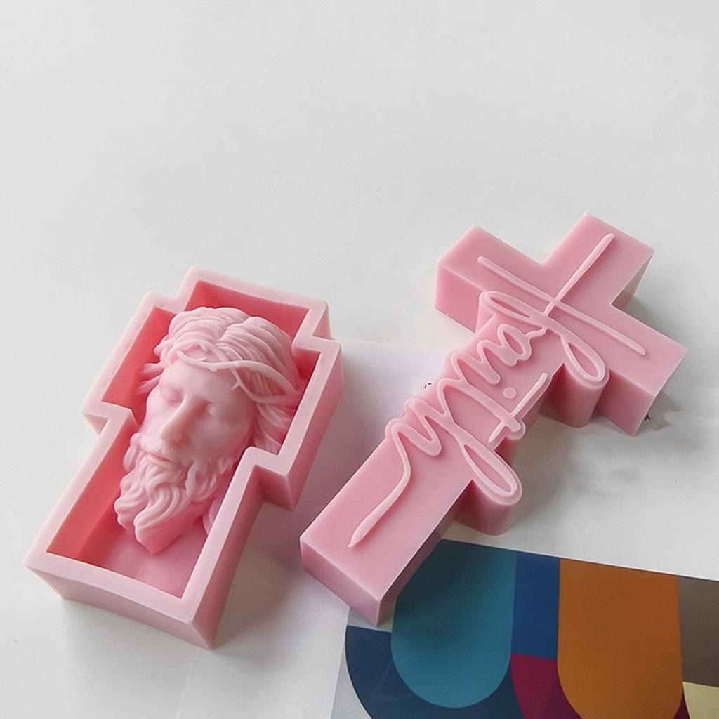 Кресты Скульптура Свеча Силиконовая Форма Портрет Человека Абстрактные Ароматизированные Свечи Гипсовая Смоляная Форма Ручная Работа Ремесло Декор