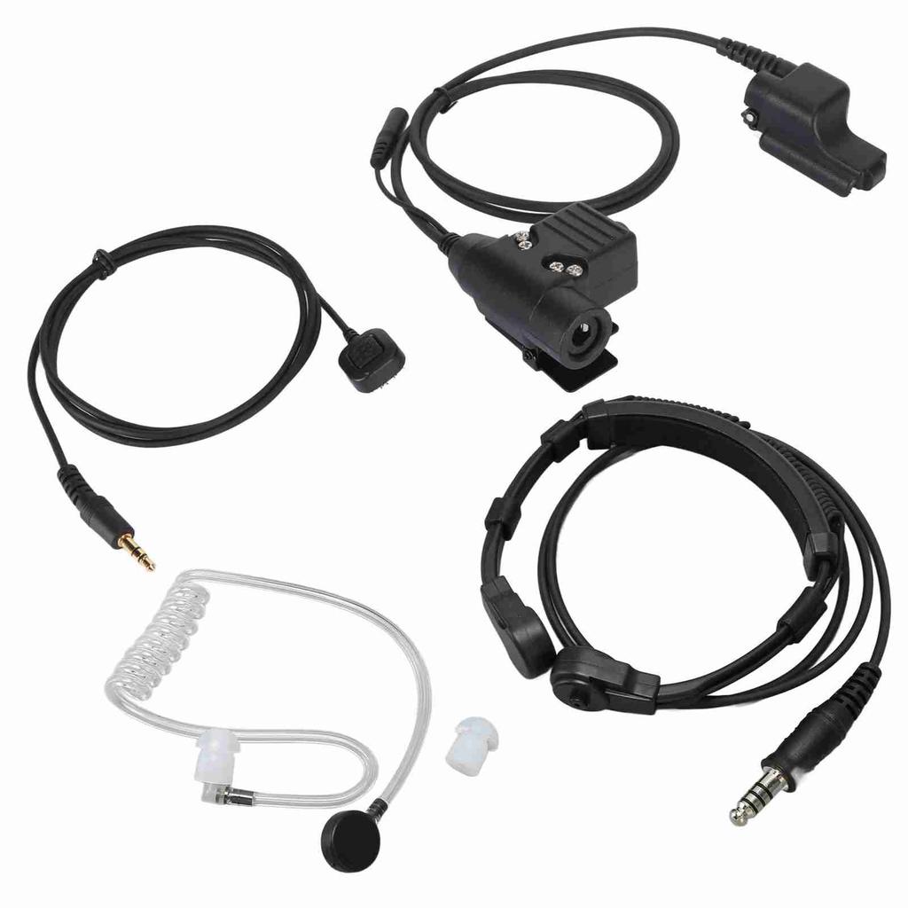 Гарнитура с микрофоном для горла с шумоподавлением Push to Talk Замена адаптера для наушников с микрофоном для горла с вибрацией