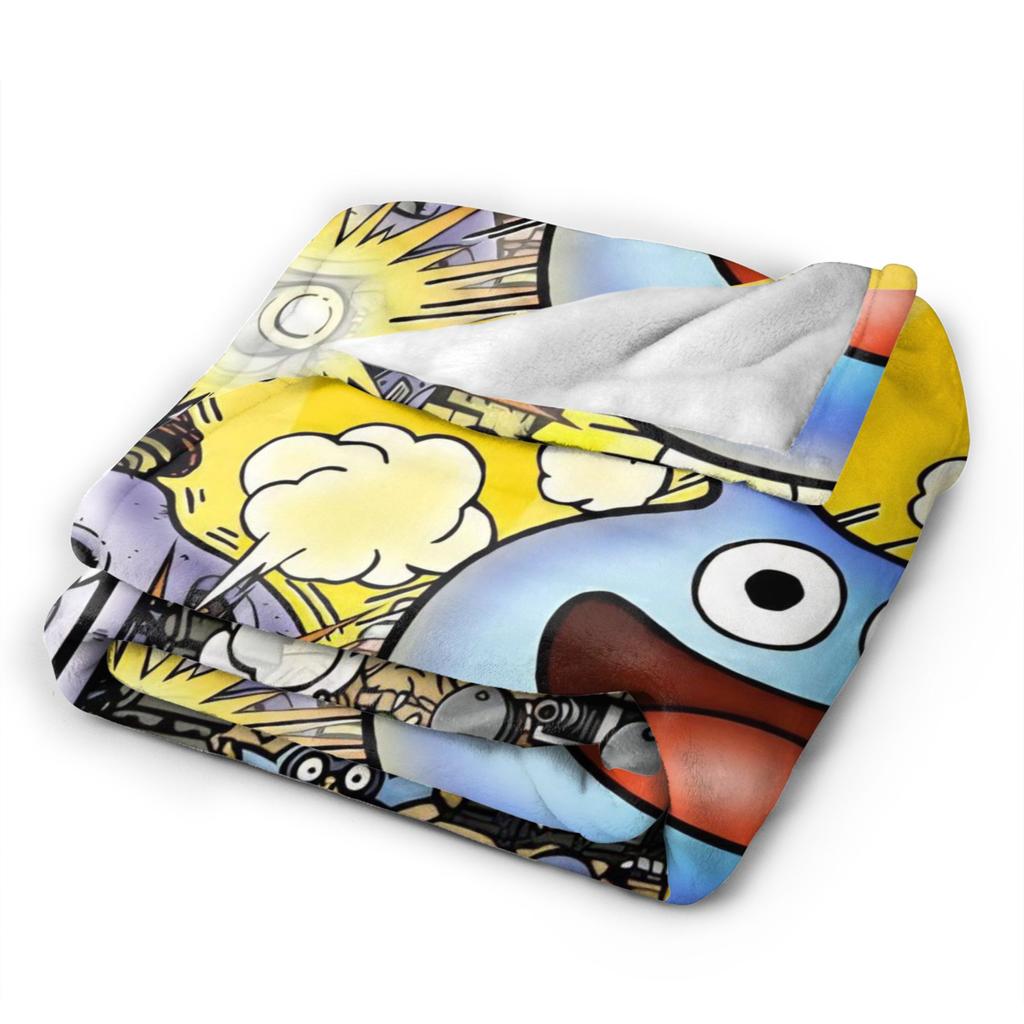 D-Dragon Quest Slimes Blanket Warm Soft Novelty Plush Throw Blanket For Students Couch Bed Flannel Bedspread Bed Cover