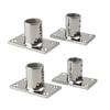 90 Degree Stainless Steel 316 Square Handrail Rail Bases 22mm 25mm Marine Boat Yacht Rail Mounting Brackets