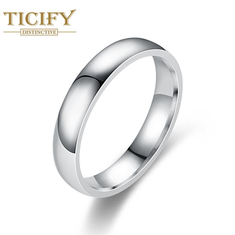 Простая дуга 4 мм из нержавеющей стали с легкой поверхностью из титановой стали, пара колец, украшение для руки