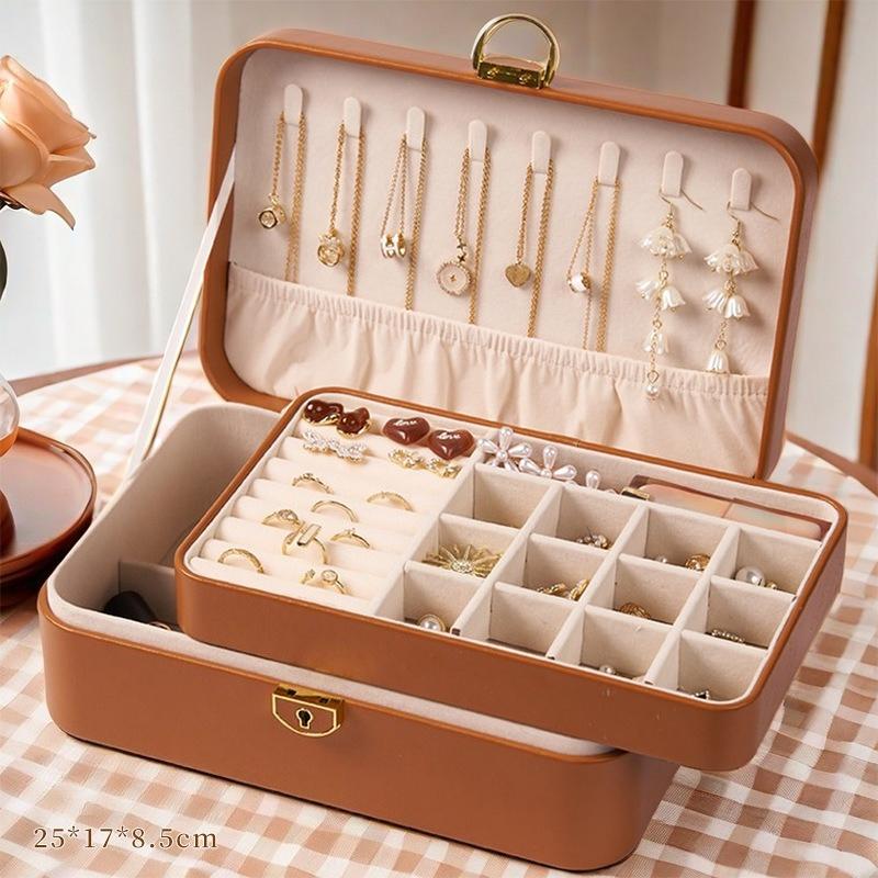 Large capacity new multi-layer jewelry storage box, high-end lockable jewelry box, multifunctional