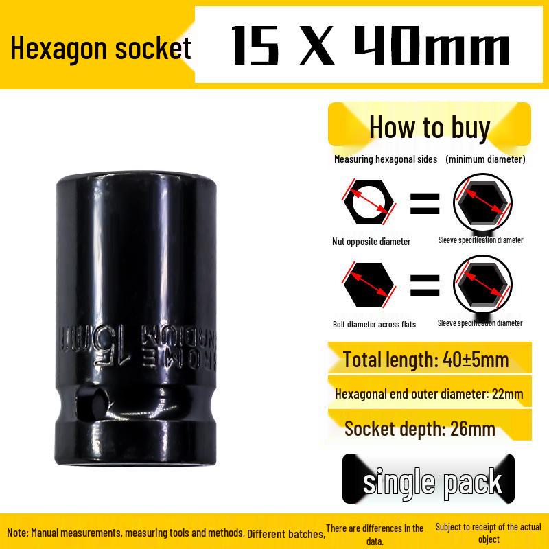 Набор торцевых головок для электроинструмента и пневмогайковёрта 1/2 шестигранный, 8-32 мм