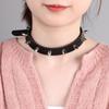 Новое европейское и американское панк-ожерелье-чокер с заклепками из ПУ - готический стиль Харадзюку