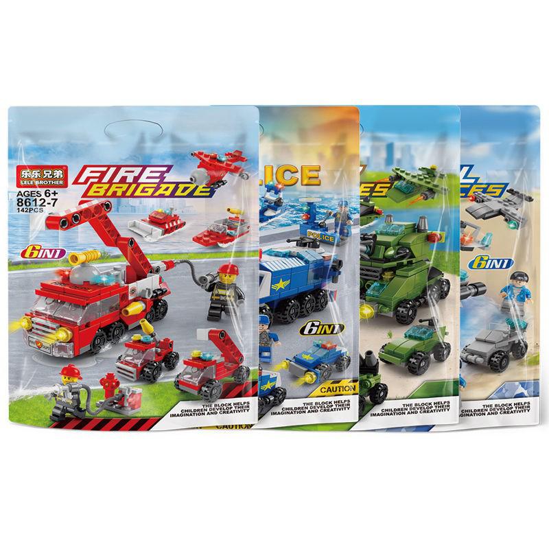 Building Blocks SWAT Educational Toys 6 IN 1 City Series Blocks Toys for Boys Gifts for Kids