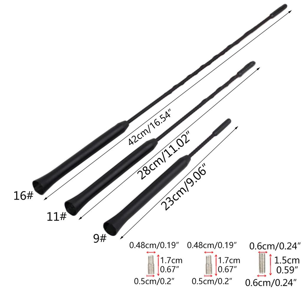 9/11/16-дюймовая автомобильная мачта на крышу, штыревая стерео радио, FM/AM-сигнал, антенна, универсальная усиленная антенна с винтами, автомобильные аксессуары