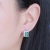 Gica Gem из стерлингового серебра 925 пробы, зеленые квадратные винтажные серьги-гвоздики для женщин, тонкий темперамент, высококачественные ювелирные изделия, подарок на День матери