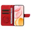For Honor 400 5G (Global) Case Butterfly Pattern PU Leather Folio Flip Phone Cover -  Red