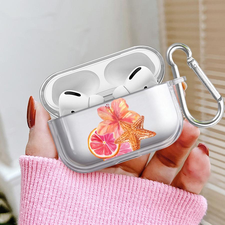 Фрукты Цветы Прозрачные Чехлы для Наушников Чехол Для Airpods 4 Pro Pro3 1 3 2 Pro2