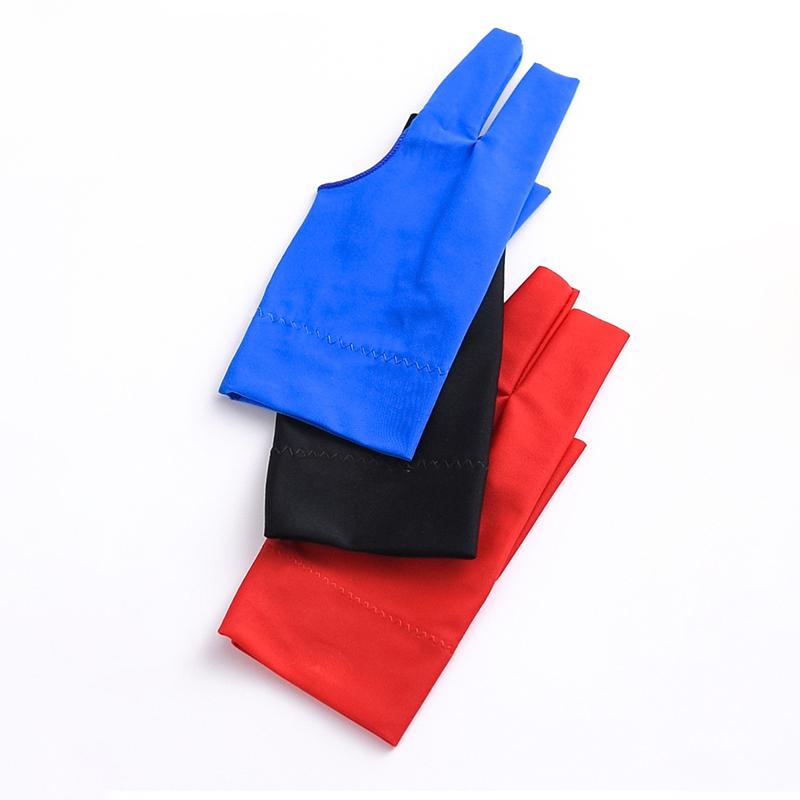 1Pc Spandex Snooker Billiard Cue Glove Pool Left Hand Open Three Finger Accessory Professional Billiards Gloves Left Hand Cover