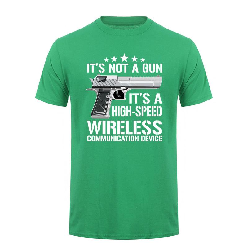 Its Not A Gun Funny Meme T Shirt High Speed Wireless Communication Device Tshirts Pistol Graphic Da969