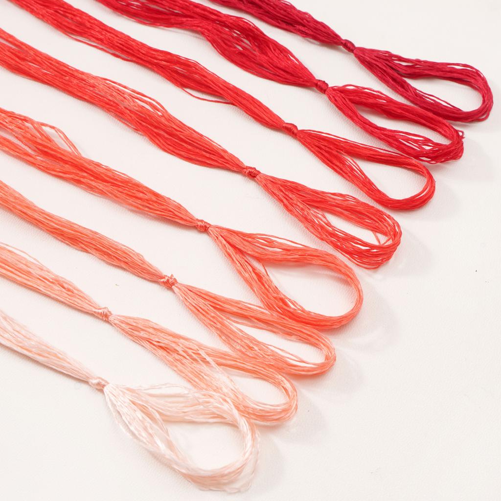 8шт x 20м шелковая нить с низкой круткой для изготовления украшений из бархатных цветов своими руками