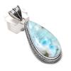 Larimar Gemstone 925 Sterling Silver Jewelry Pendant 2.36"
