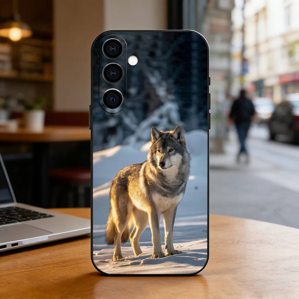 Крутой чехол для телефона с изображением животных-волков для Samsung Galaxy A73, A72, A71, A70, A53, A52, A51, Мягкий силиконовый черный чехол