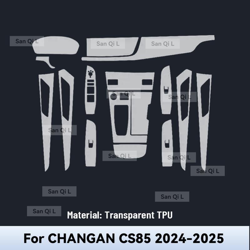 For CHANGAN CS85 2024 2025 TPU Car Navigation Screen Film Gearbox Protective Sticker Anti-scratch Interior Accessories